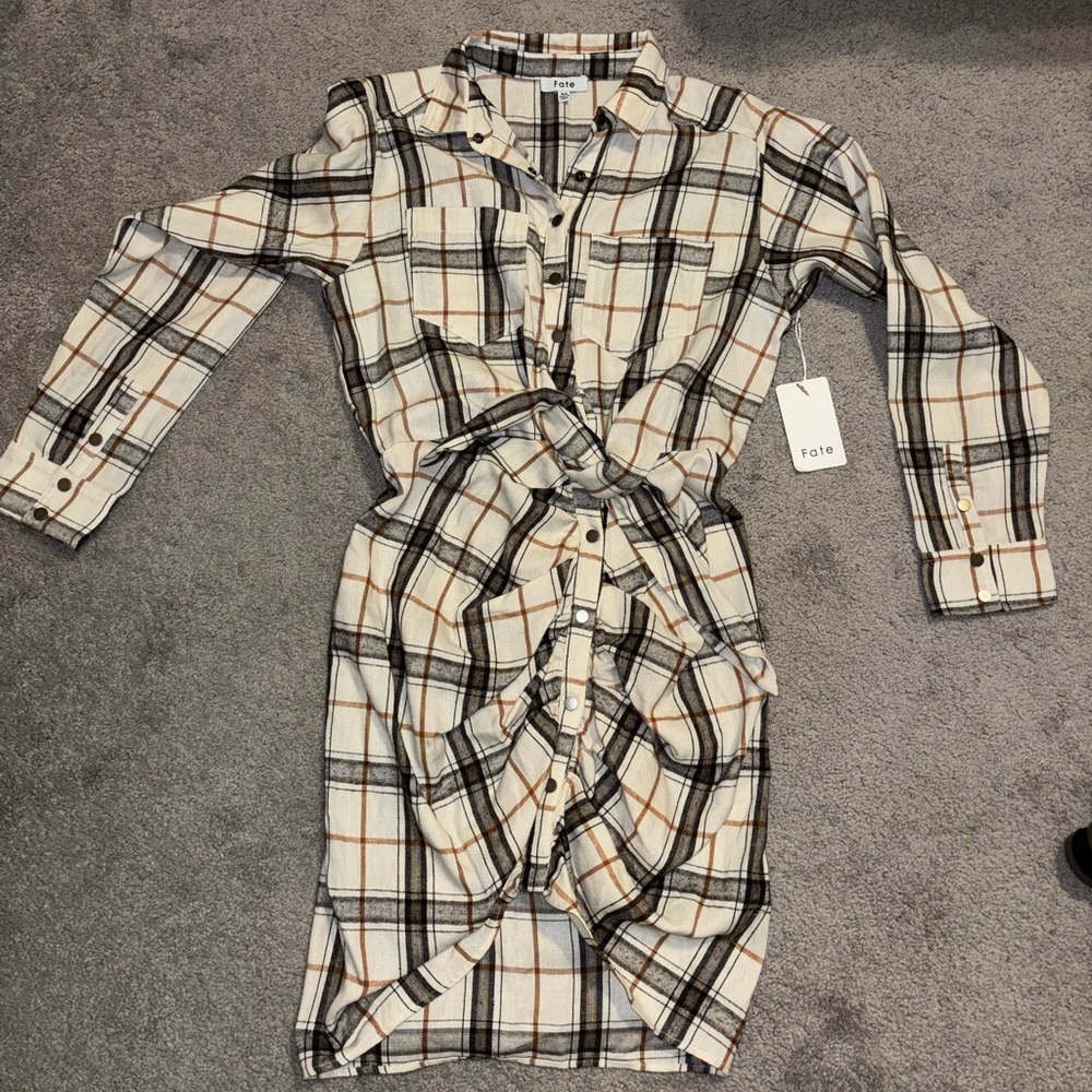 FATE brand flannel dress (New with tags)